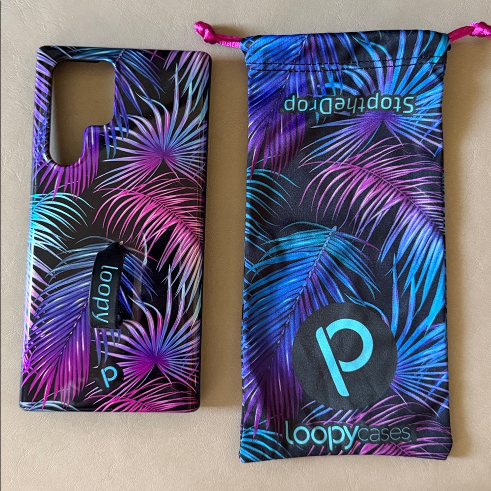 Loopy Phone Case for S22 ultra with Palm Design EUC